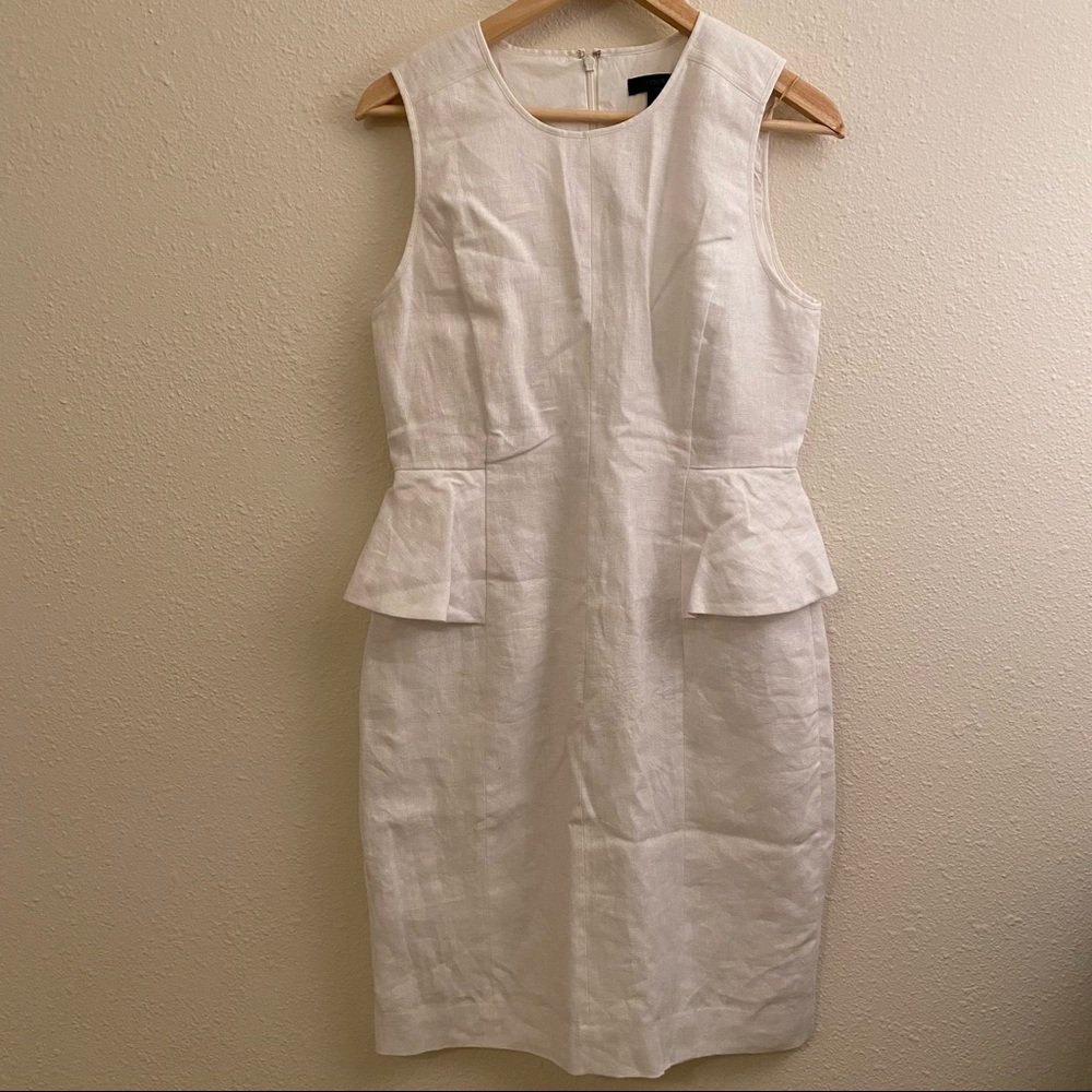 J. Crew Peplum Linen Dress